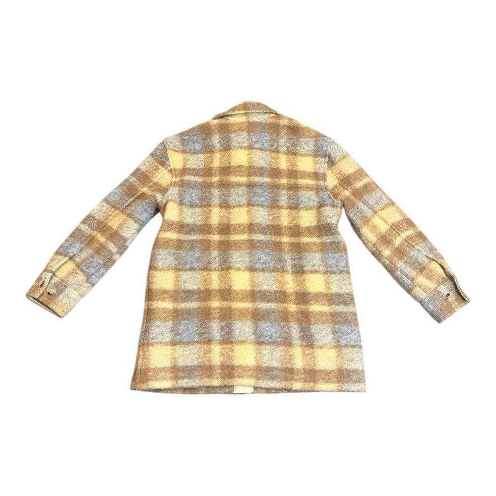 Aritzia Wilfred Free The Ganna Utility Shirt Jacket Plaid Wool Blend Sz 2XS - Picture 3 of 15